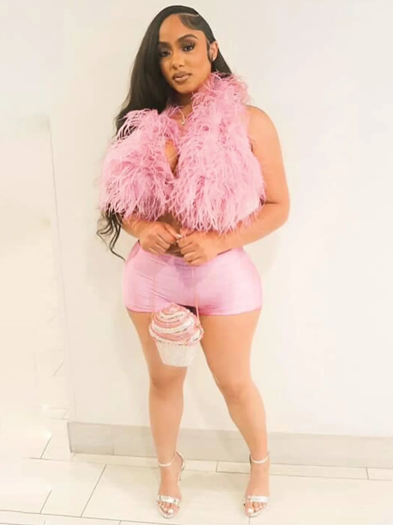 Fur Away Short Set