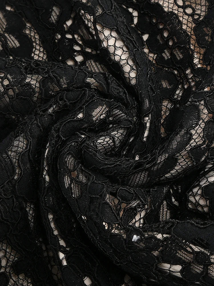 Floral Lace Bodycon Maxi Dress