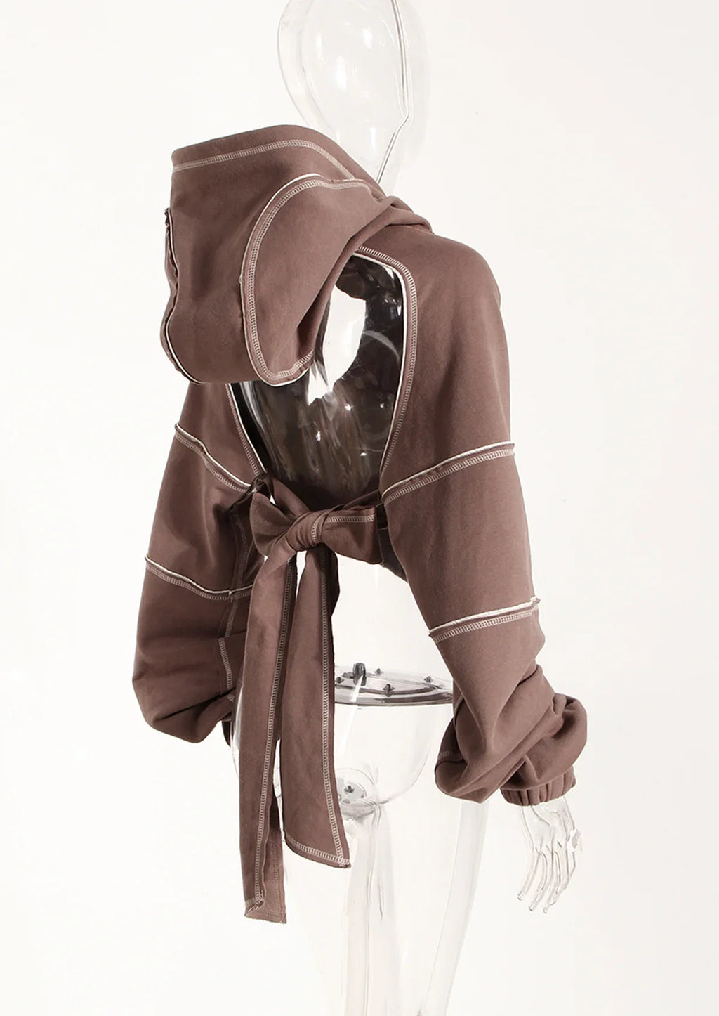 Hooded Cut Out Bandage Jacket