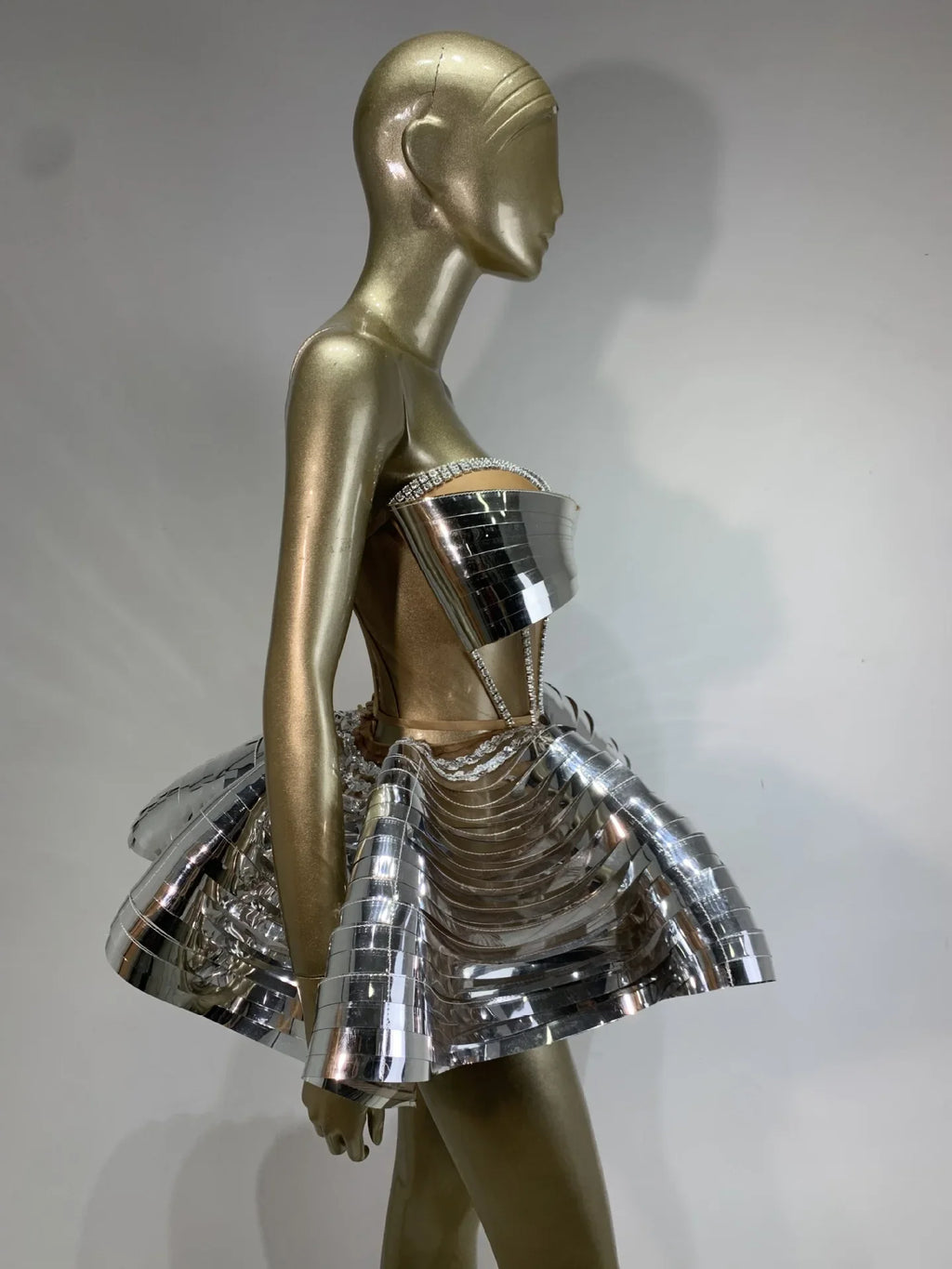 Goddess Crystal Mini Dress