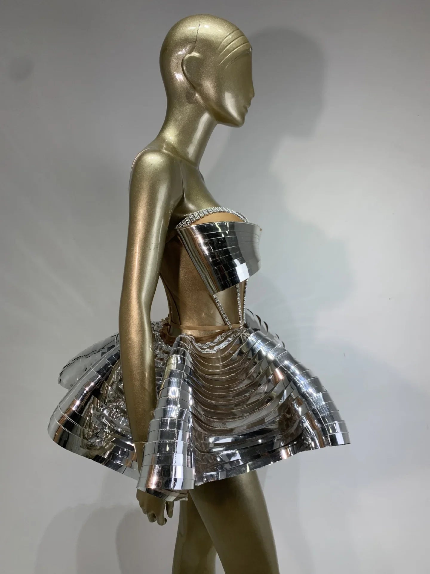Goddess Crystal Mini Dress