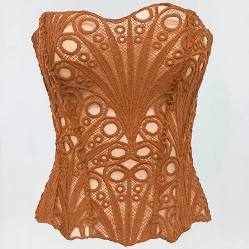Corset Mesh Bustier Top