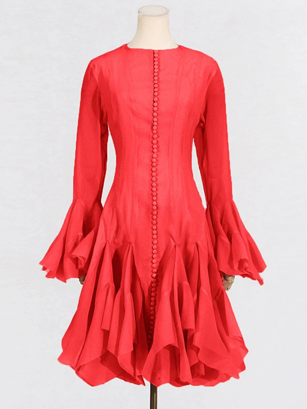 Lory Peated Flare Midi Dress