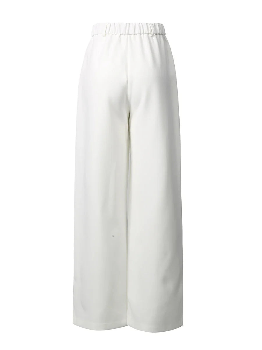 Chic Beaded Blazer Pants Set
