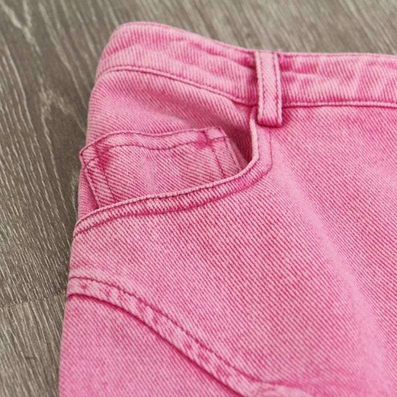 Baby Pink High Waist Jeans