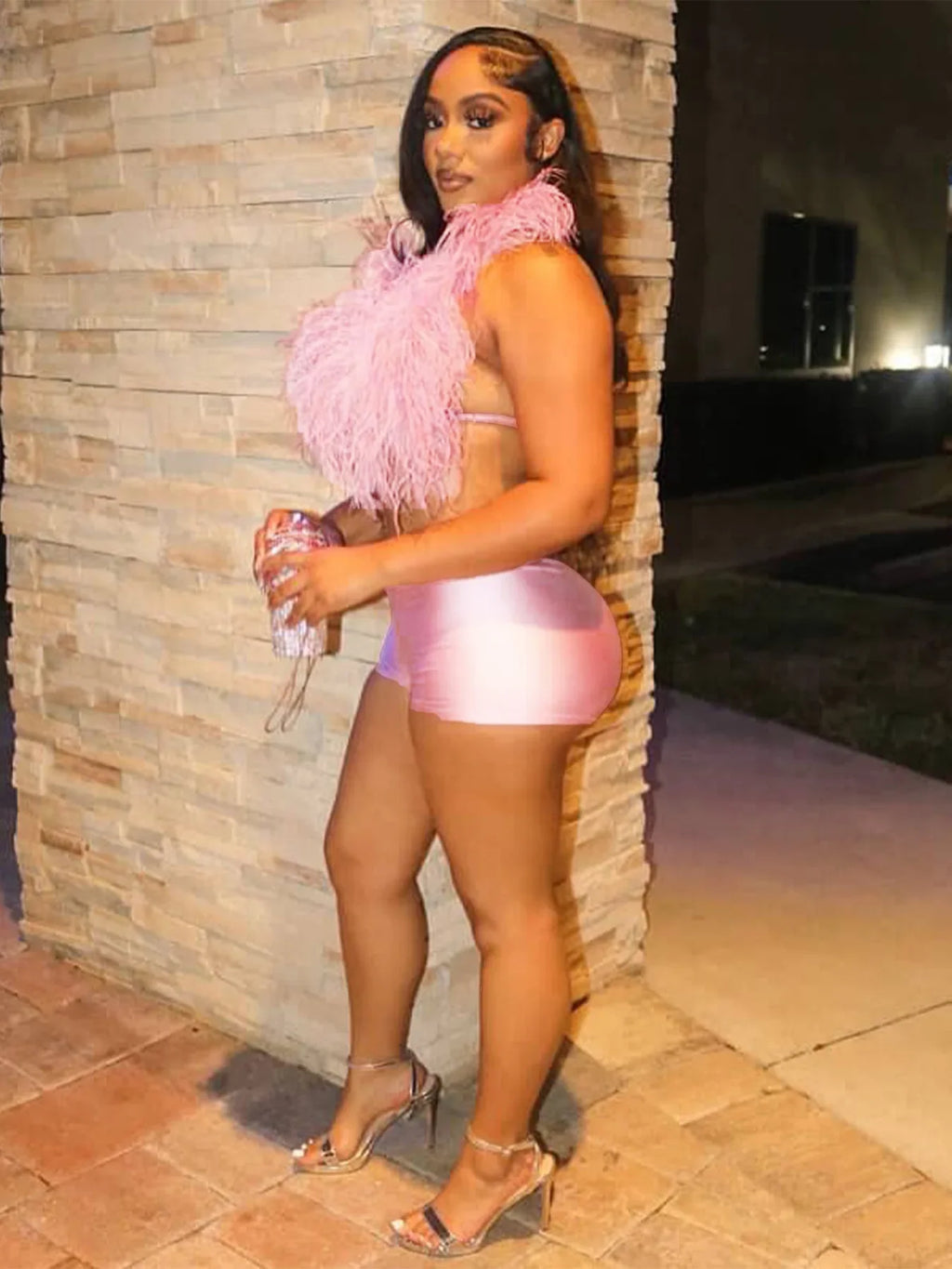 Fur Away Short Set