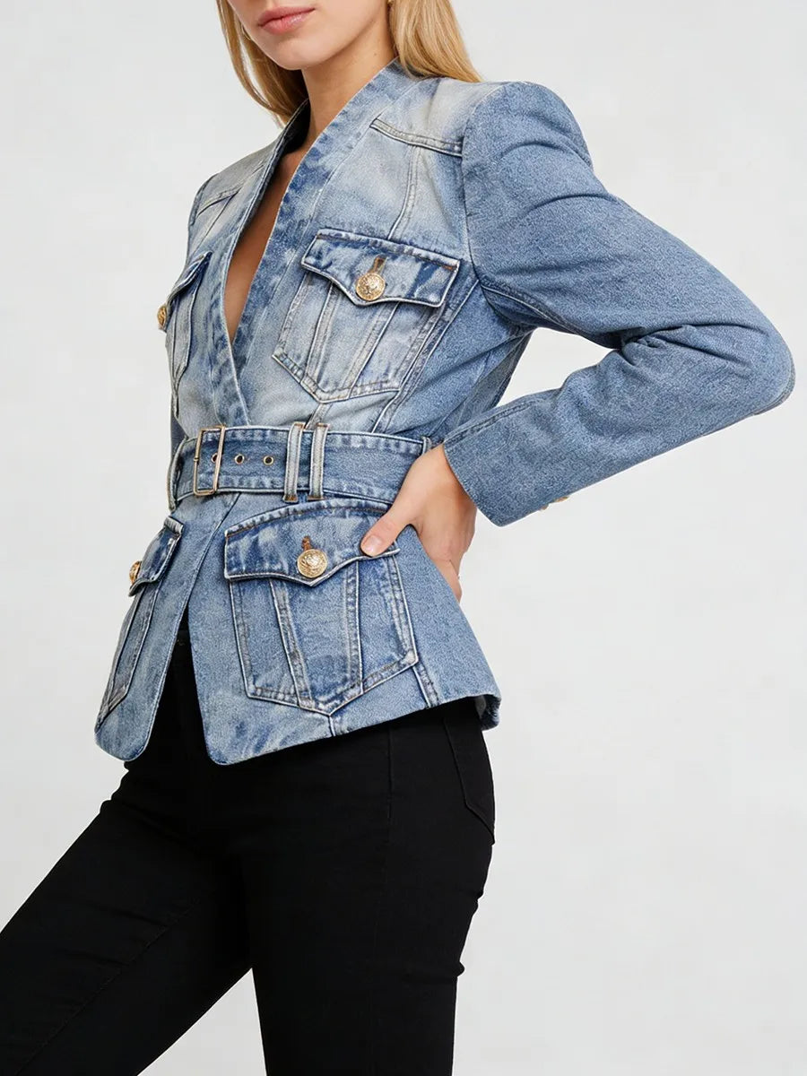 Larsa Denim Belt Jacket