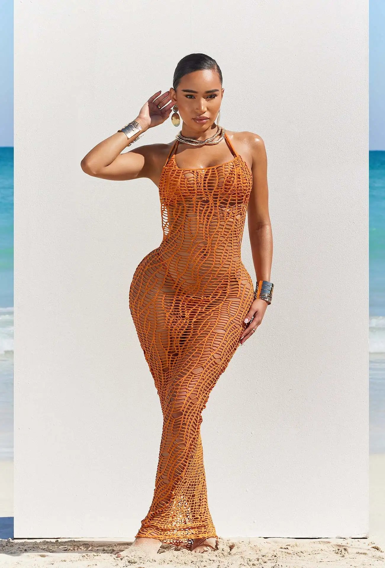 Bikini 3pcs Knitted Dress