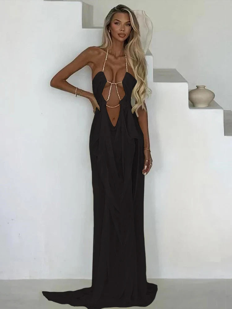 Nina Ruched Maxi Dress