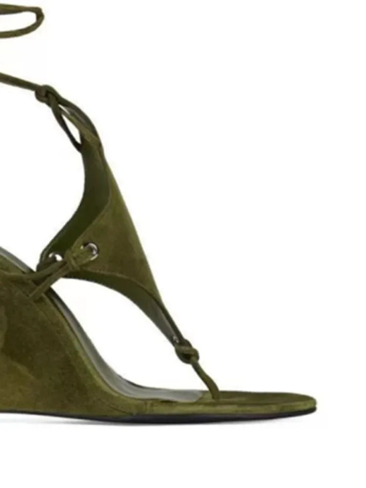 Ankle Strap Wedge High Heels