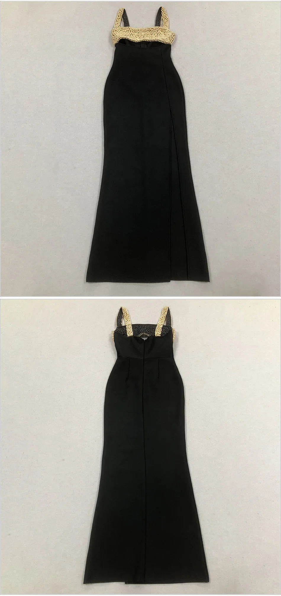 Pearls Embellished Bandage Dress