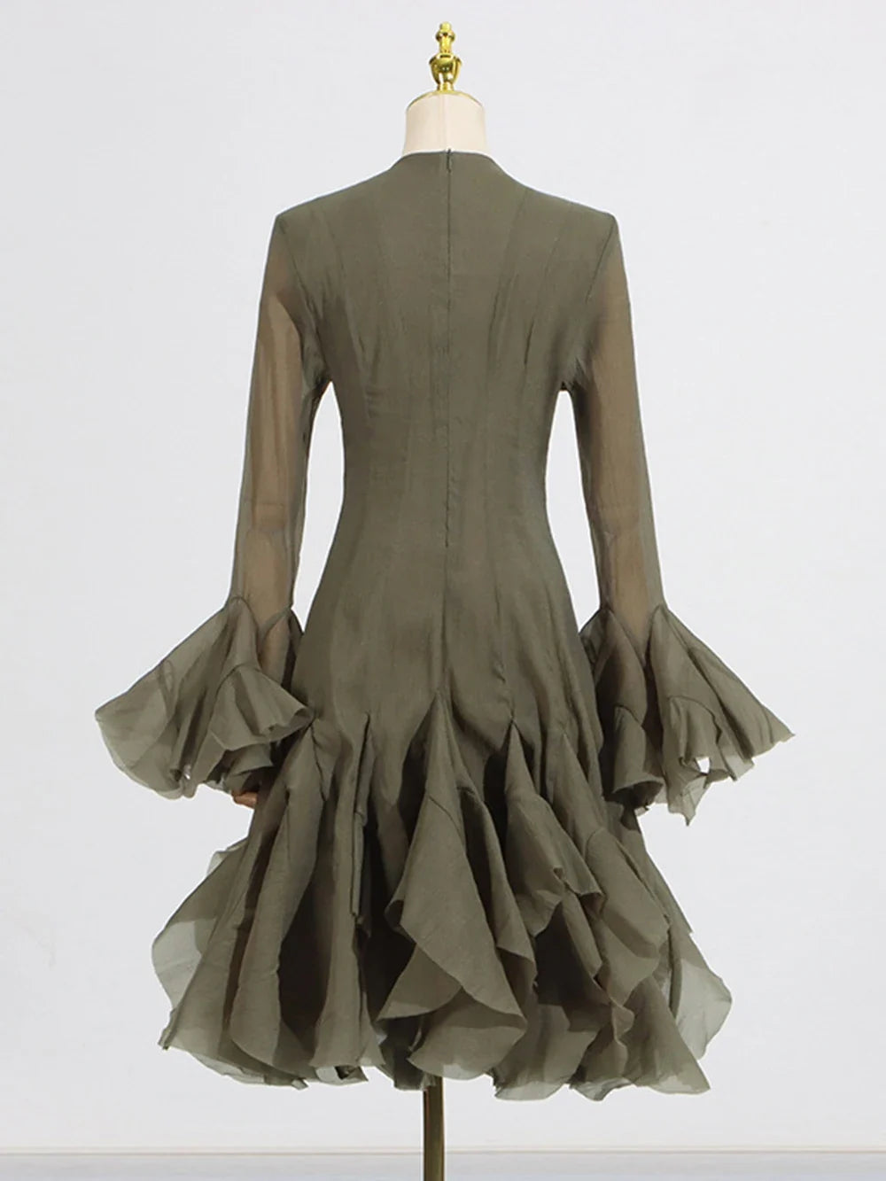 Lory Peated Flare Midi Dress