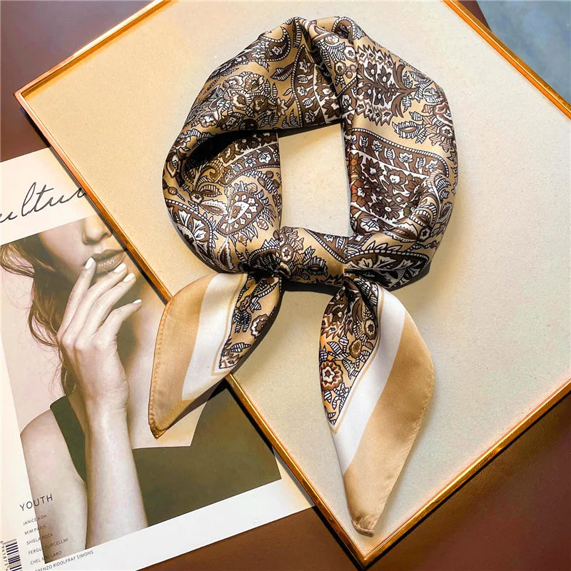Houndstooth Printed Vintage Headscarf