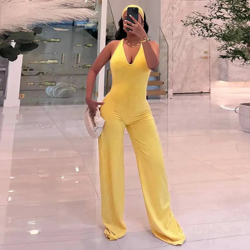 Cia Backless Wide Leg Jumpsuit
