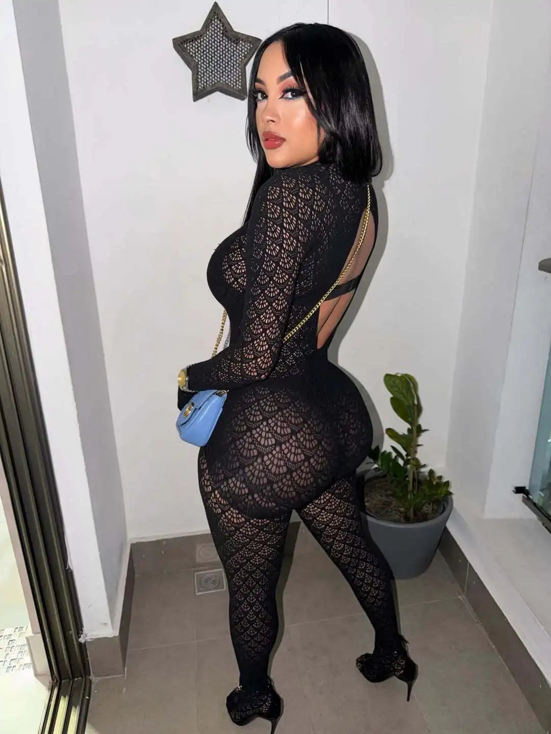Josie Bodycon Mesh Jumpsuit