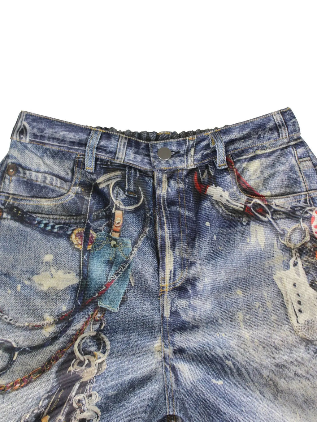 Leather 3D Print Pants