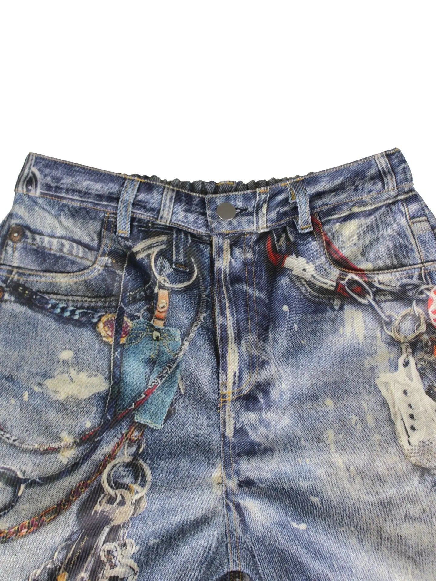 Leather 3D Print Pants
