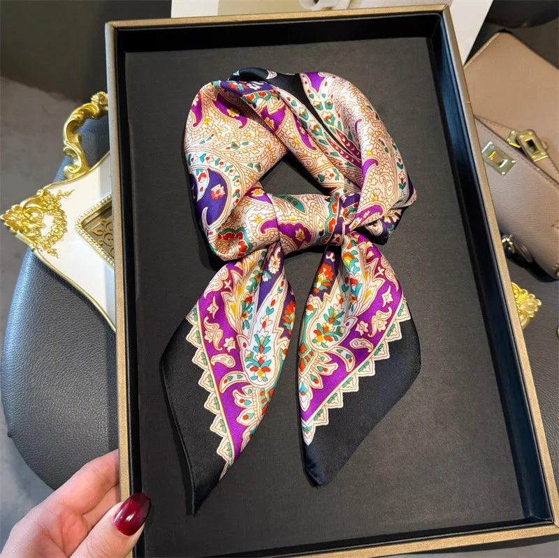 Houndstooth Printed Vintage Headscarf