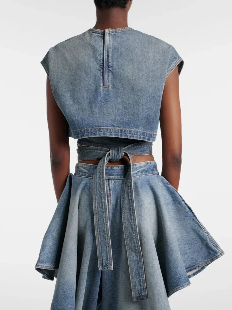 Ana Panelled Denim Set