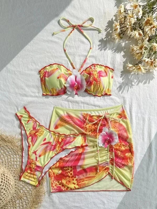 Orchid Waves Bikini 3pcs Set