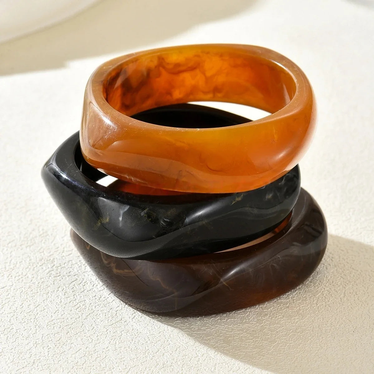 3Pcs Acrylic Chunky Bracelet