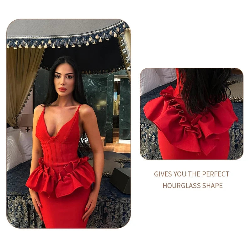 Huda Peplum Bandage Dress