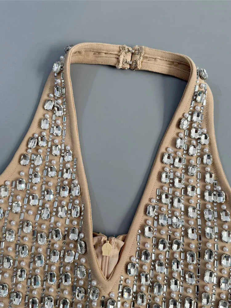 Luxury Beaded Mini Dress