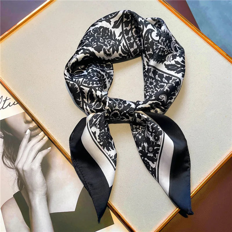 Houndstooth Printed Vintage Headscarf