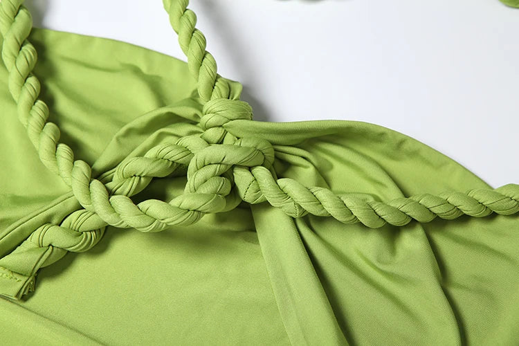 Knot Wrap Bodycon Maxi Dress