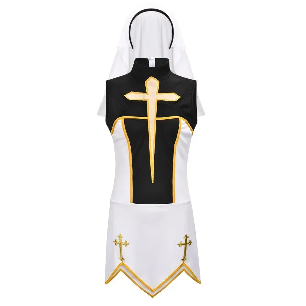 Nun Halloween Costume Fantasy Dress