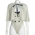 Cape Houndstooth Bodysuit Set