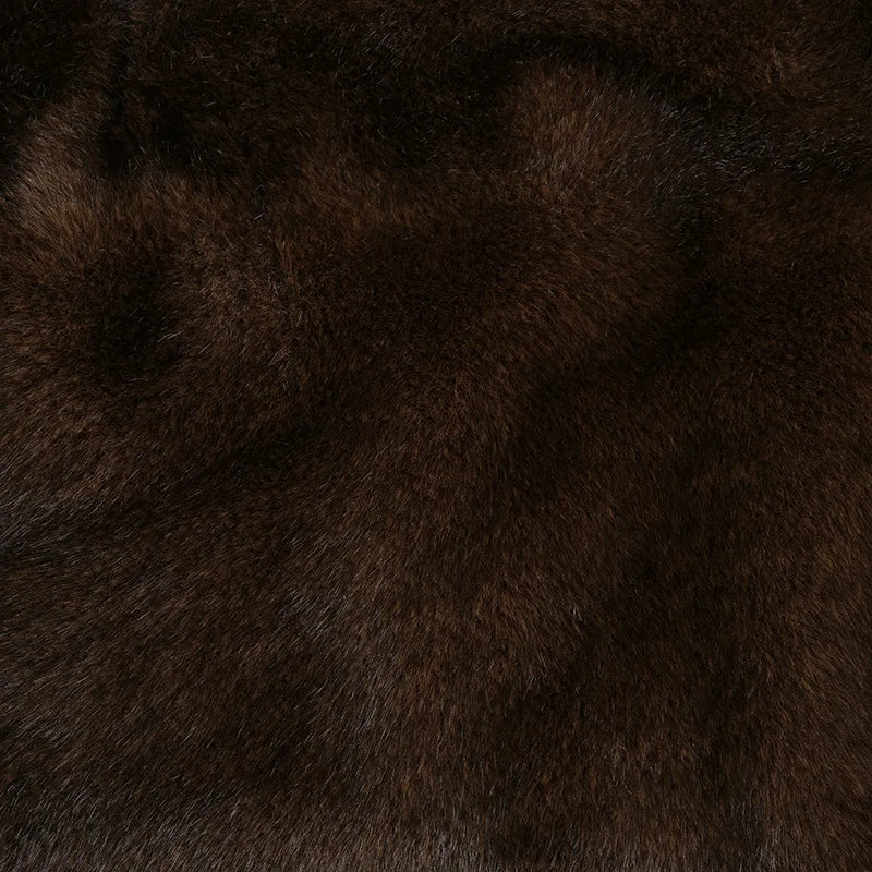 Furry Pleated Mini Skirt