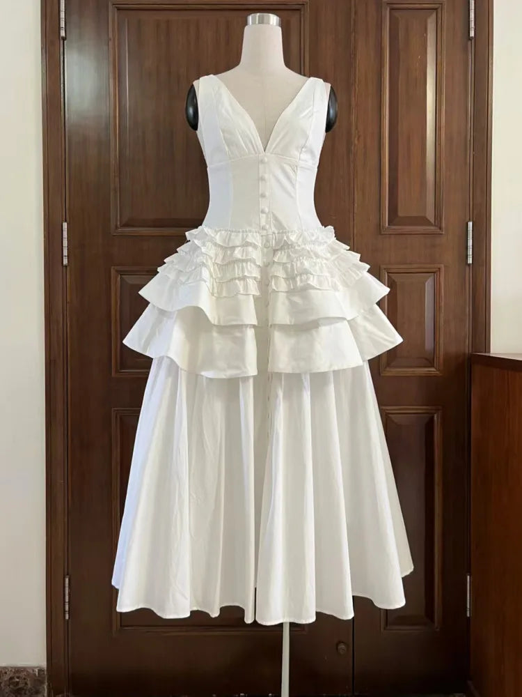 Jenae Puff Midi Dress