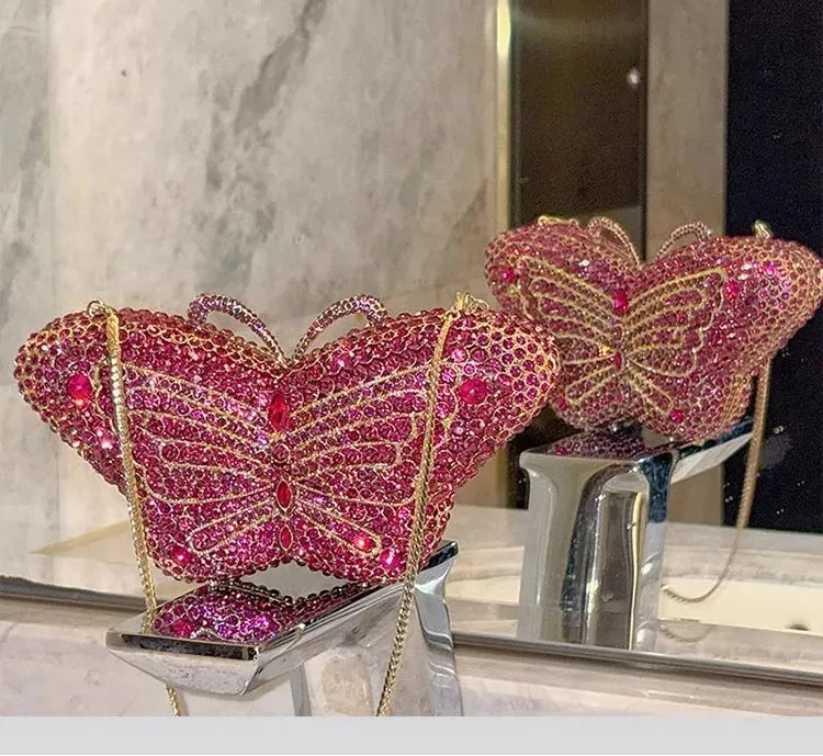 Luxury Butterfly Rhinestone Bag