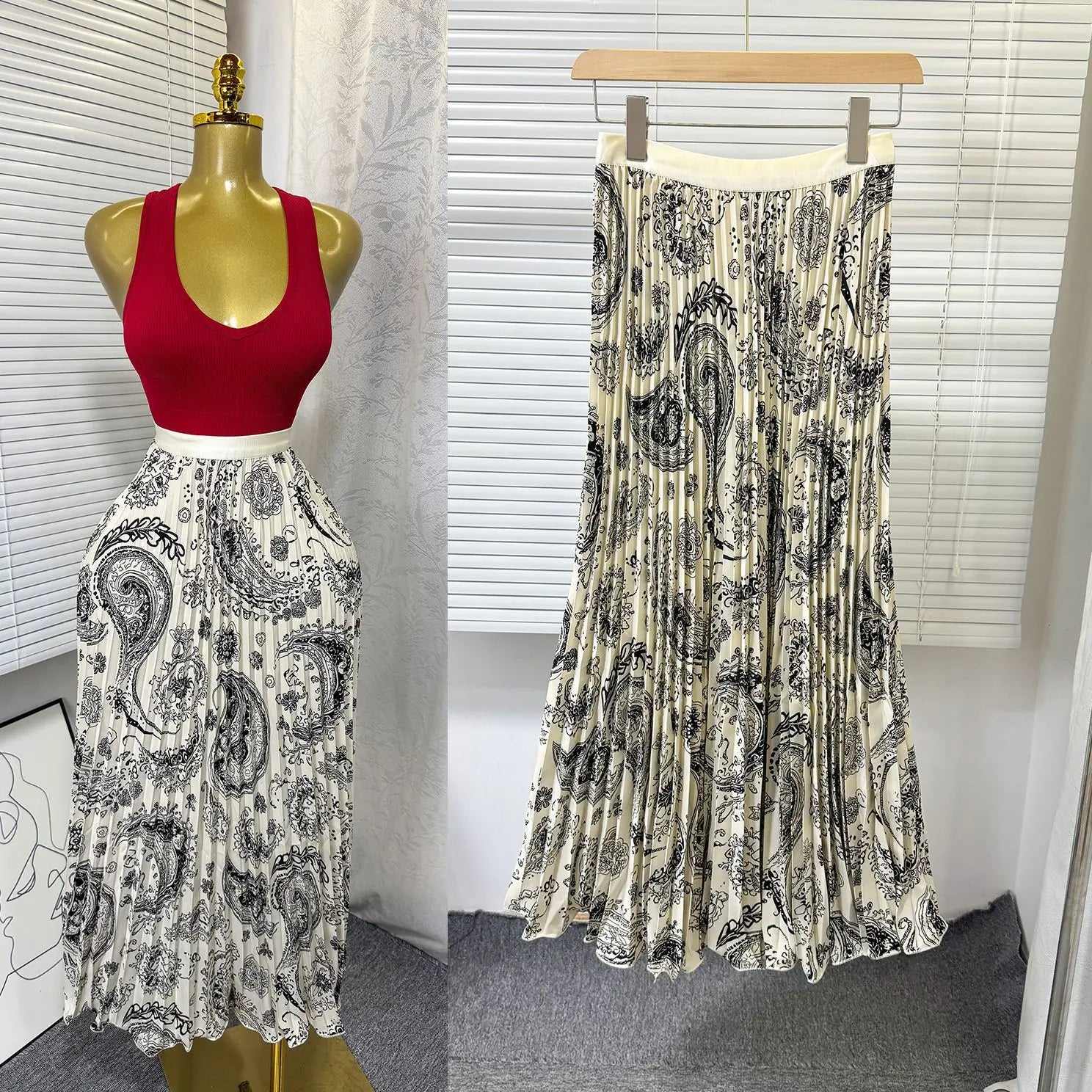 Kiana High Waist Skirt Set