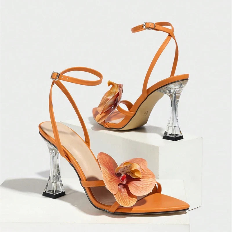 Orchid Flowers Heels