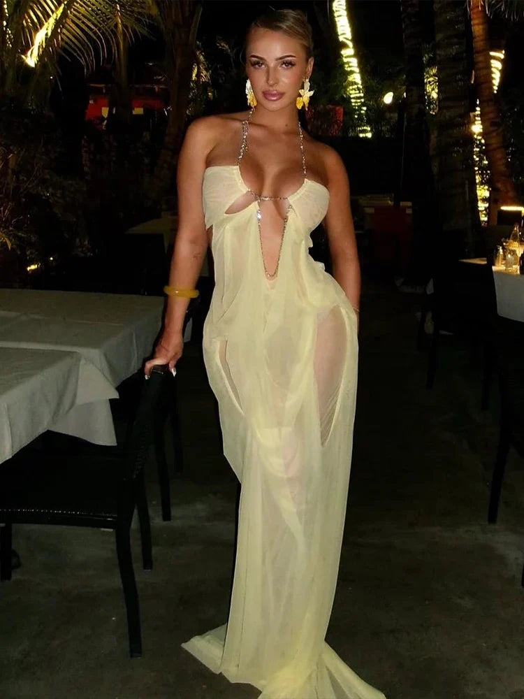 Nina Ruched Maxi Dress