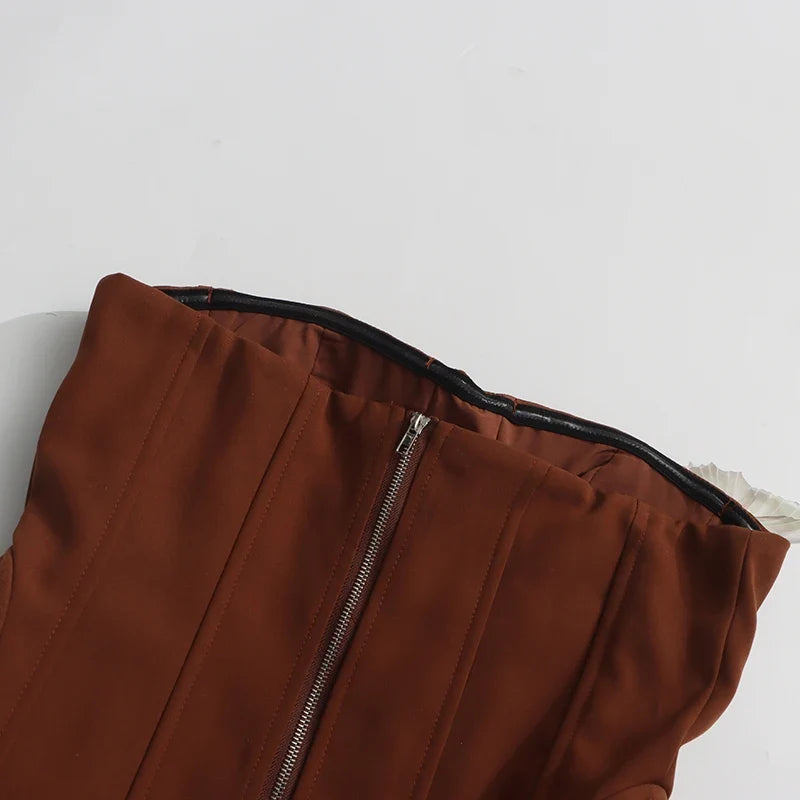 Elissa Corset Mesh Maxi Dress
