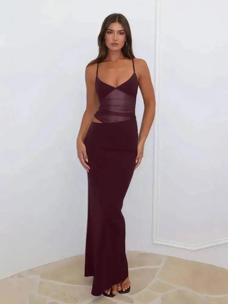 Ariana Mesh Maxi Dress