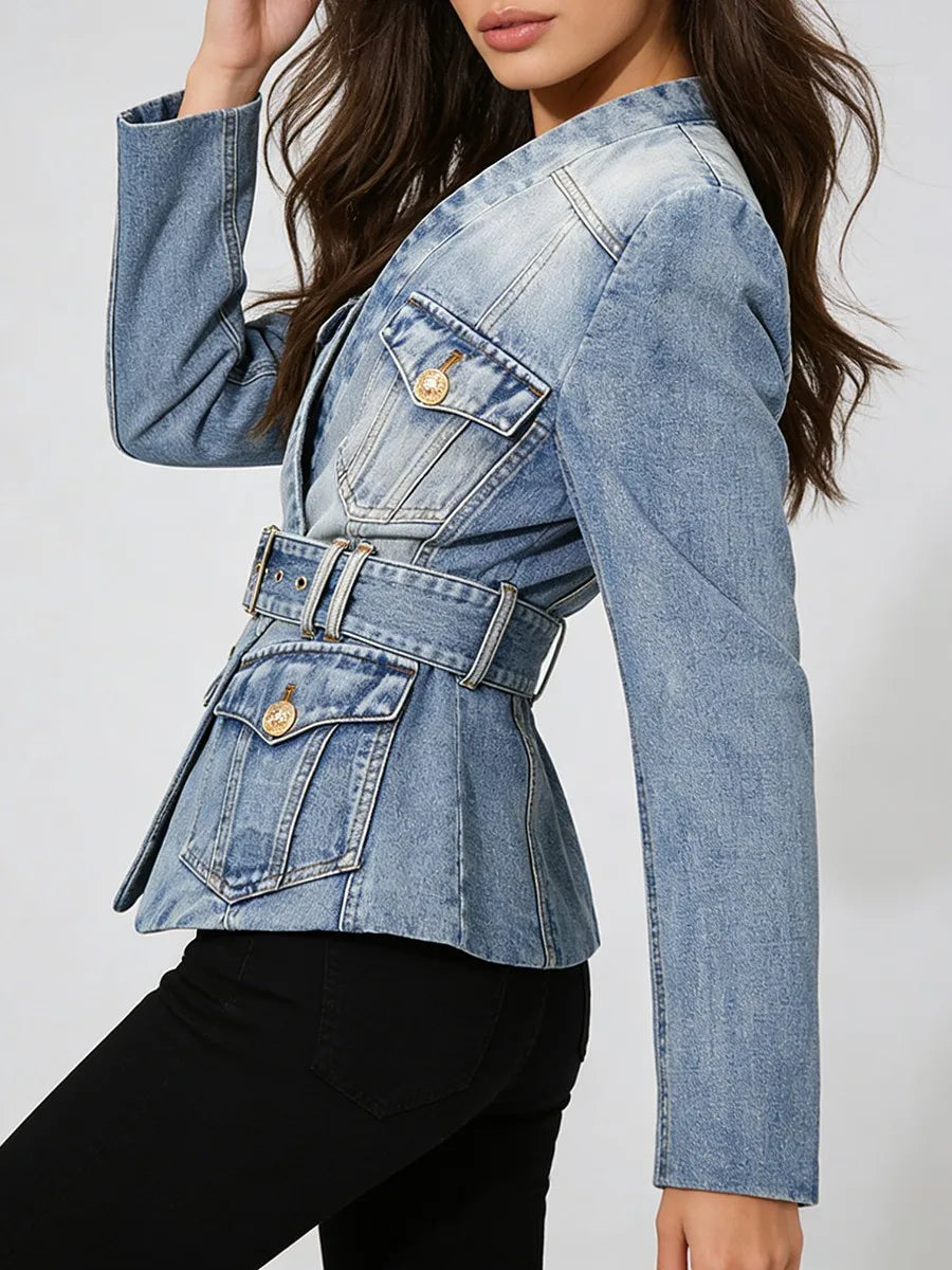 Larsa Denim Belt Jacket