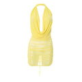 Michella Sheer Pleated Mini Dress