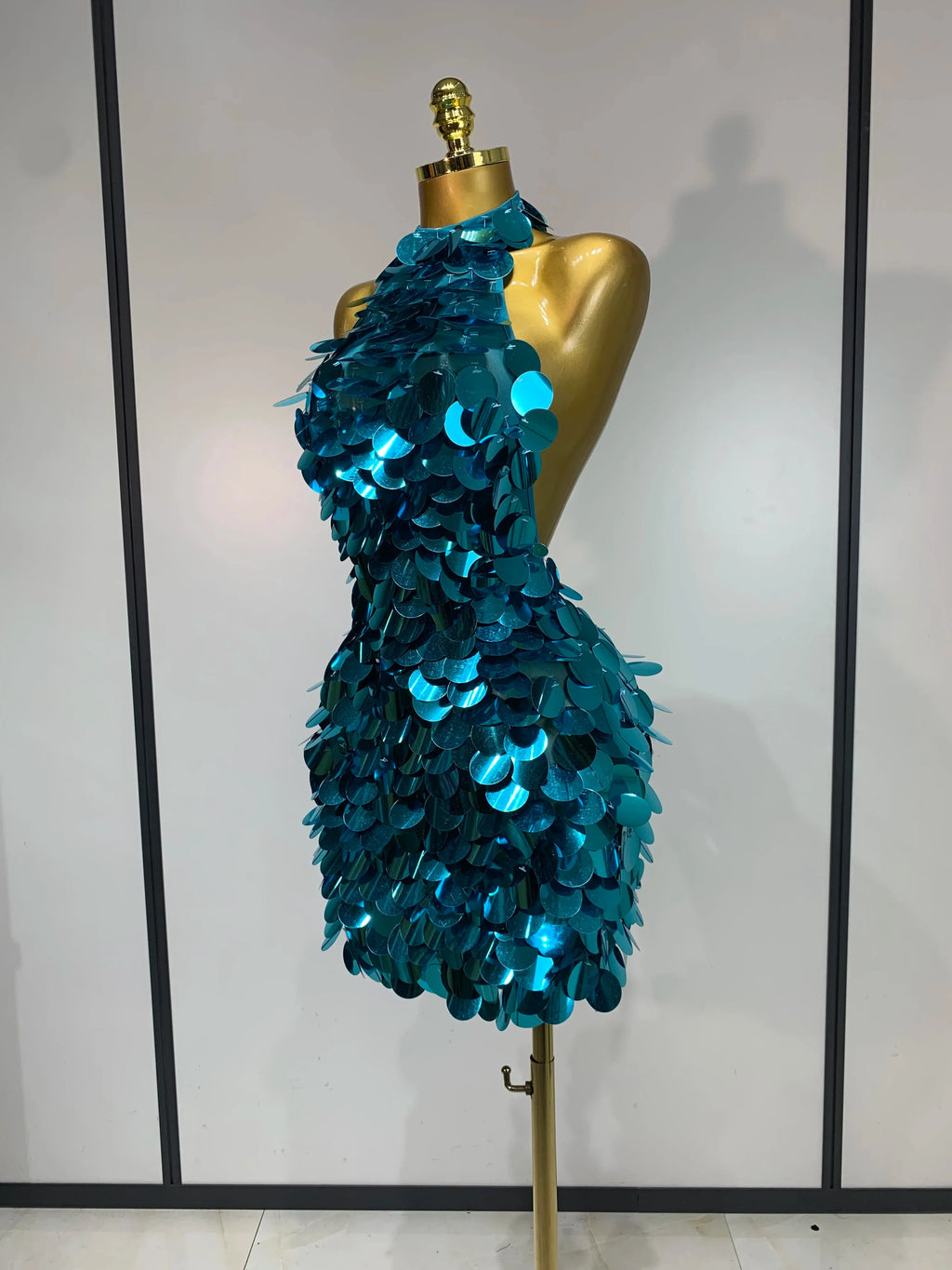 Marissa Sequins Backless Mini Dress