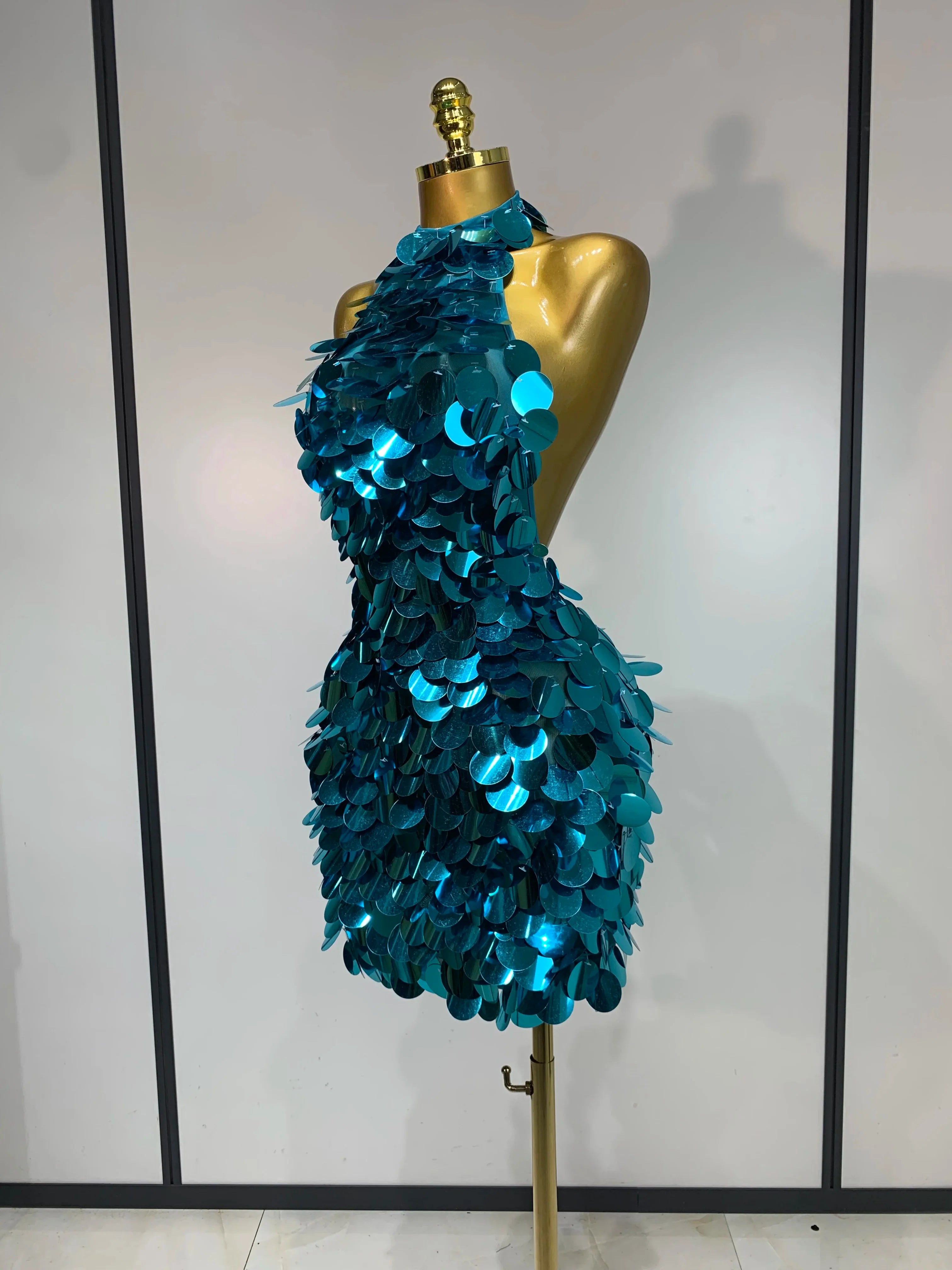 Marissa Sequins Backless Mini Dress