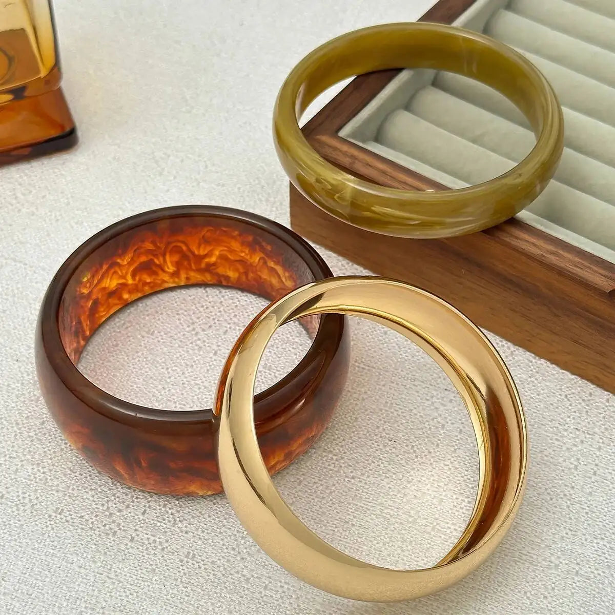 3pcs Boho Resin Bangle Bracelet