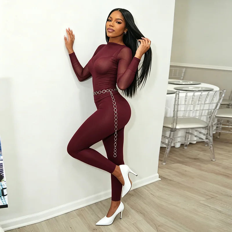 Liana Mesh Pants Set