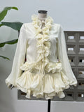Abella Ruffles Mini Skirt Set