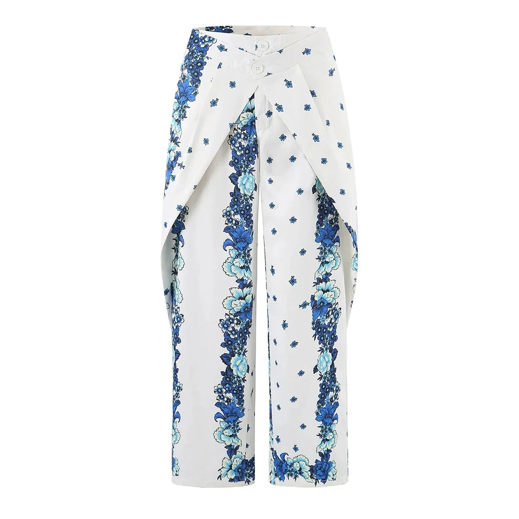 Boho Floral Corset Pants Set