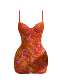 Floral Lace Mini Dress