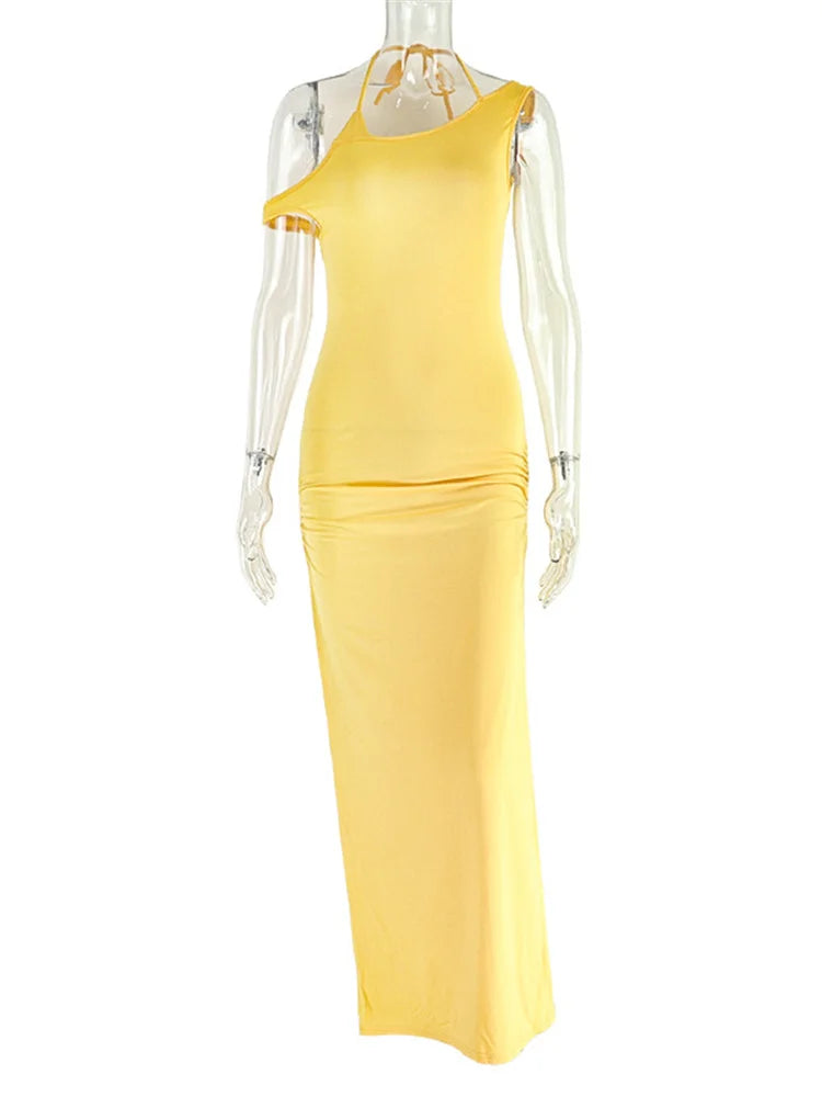 Josephine Ruched Elegant Maxi Dress