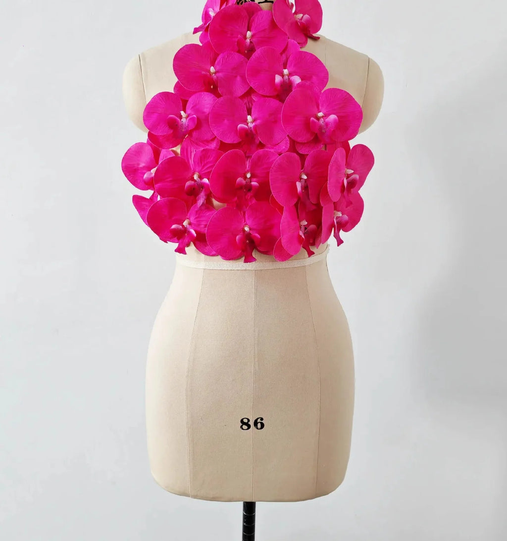 Floral Backless Top
